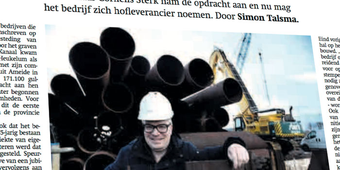 Op woensdag 30 januari ontving Sterk Heiwerken B.V. het koninklijk predicaat ‘Hofleverancier’. Het Friesch Dagblad schreef er een mooi artikel over.