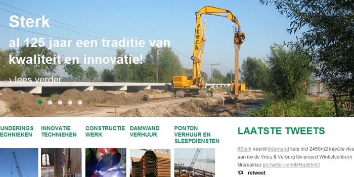Het is al weer 8 jaar geleden sinds de eerste website van Sterk. Het was dan ook ook tijd voor een totale vernieuwing en het eindresultaat mag er zijn.