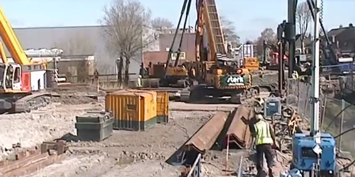 Sterk werkte 18 en 19 april mee aan een onderdoorgang aan de spoorlijn Leeuwarden – Harlingen. Er werd een mooie time-lapse video van gemaakt.
