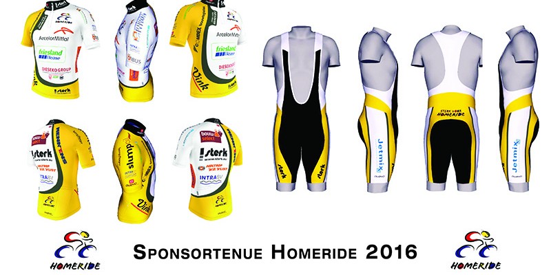 Sterk voor Homeride sponsortenue