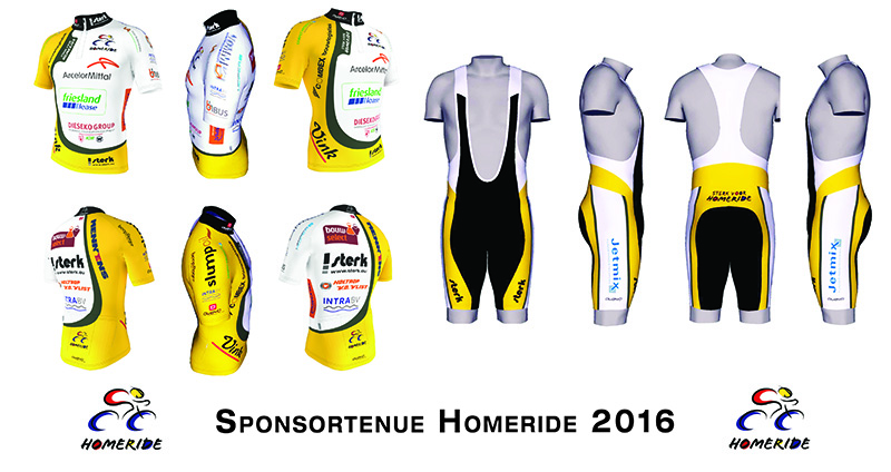 Sterk voor Homeride sponsortenue