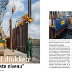 Damwand drukken op het hoogste niveau - Artikel Grond- Weg- & Waterbouw - IJmuiden Zeesluis