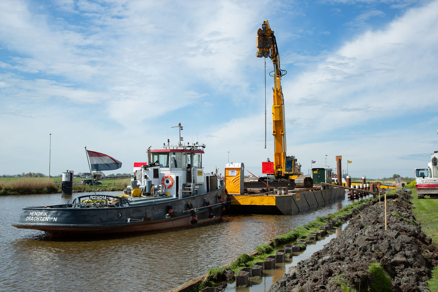 Sterk - vervangen brug Dronryp - Remmingwerk & Damwand