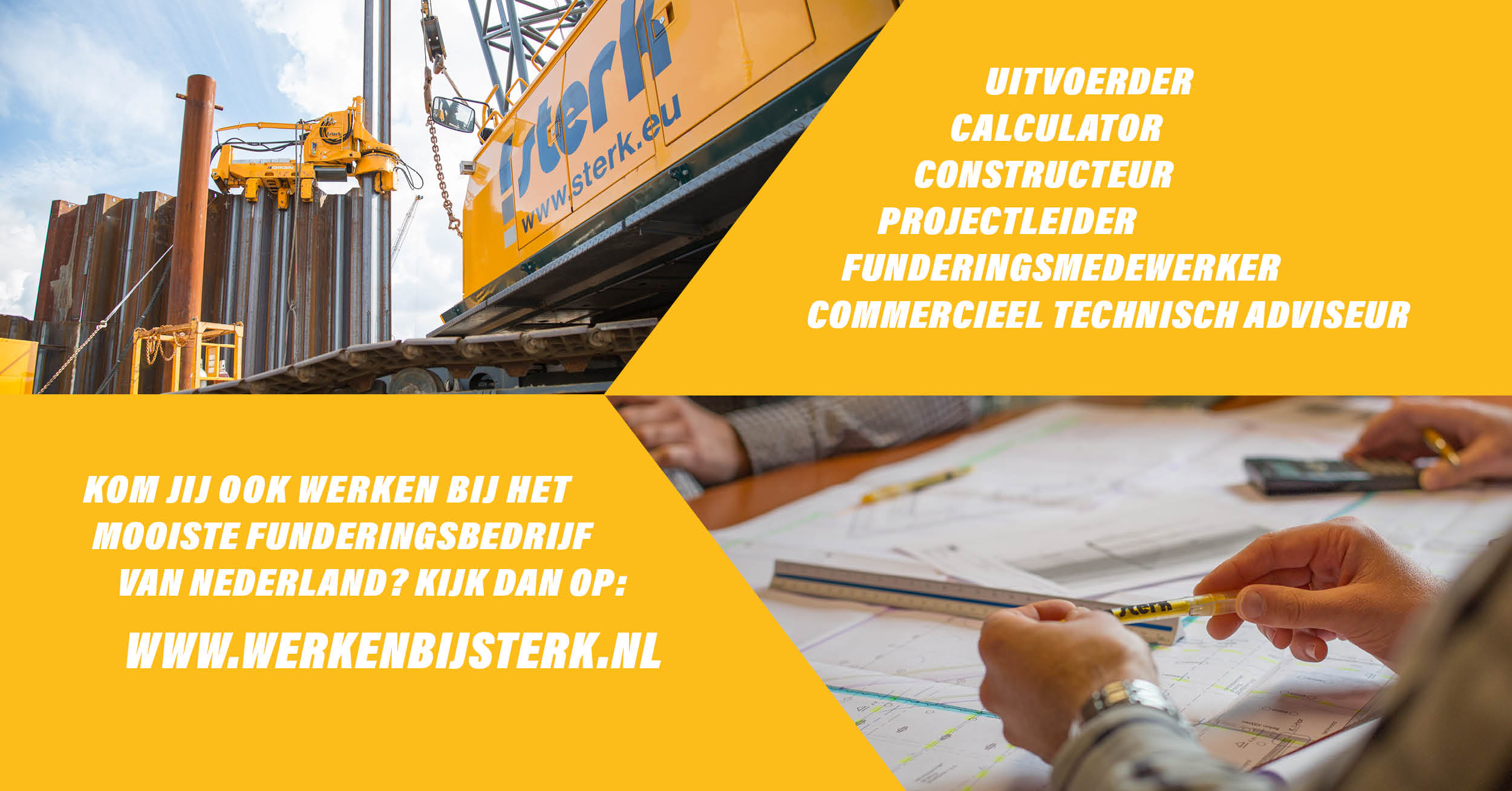 Werken bij Sterk? Neem een kijkje op onze vacaturepagina Sterk Werken bij Sterk? Neem een kijkje op onze vacaturepagina Sterk