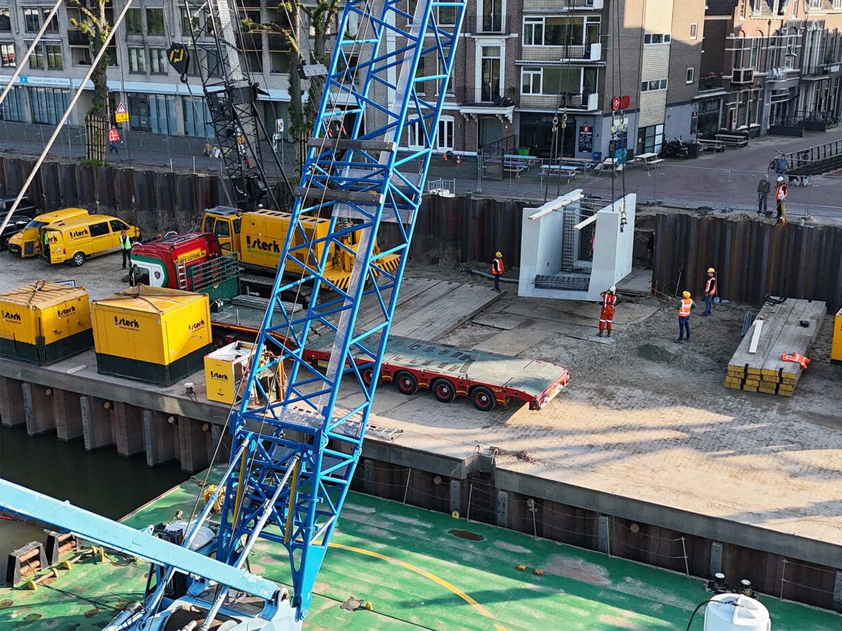 Foto 1 Rijnkade Damwand Trillen Drukken Sterk