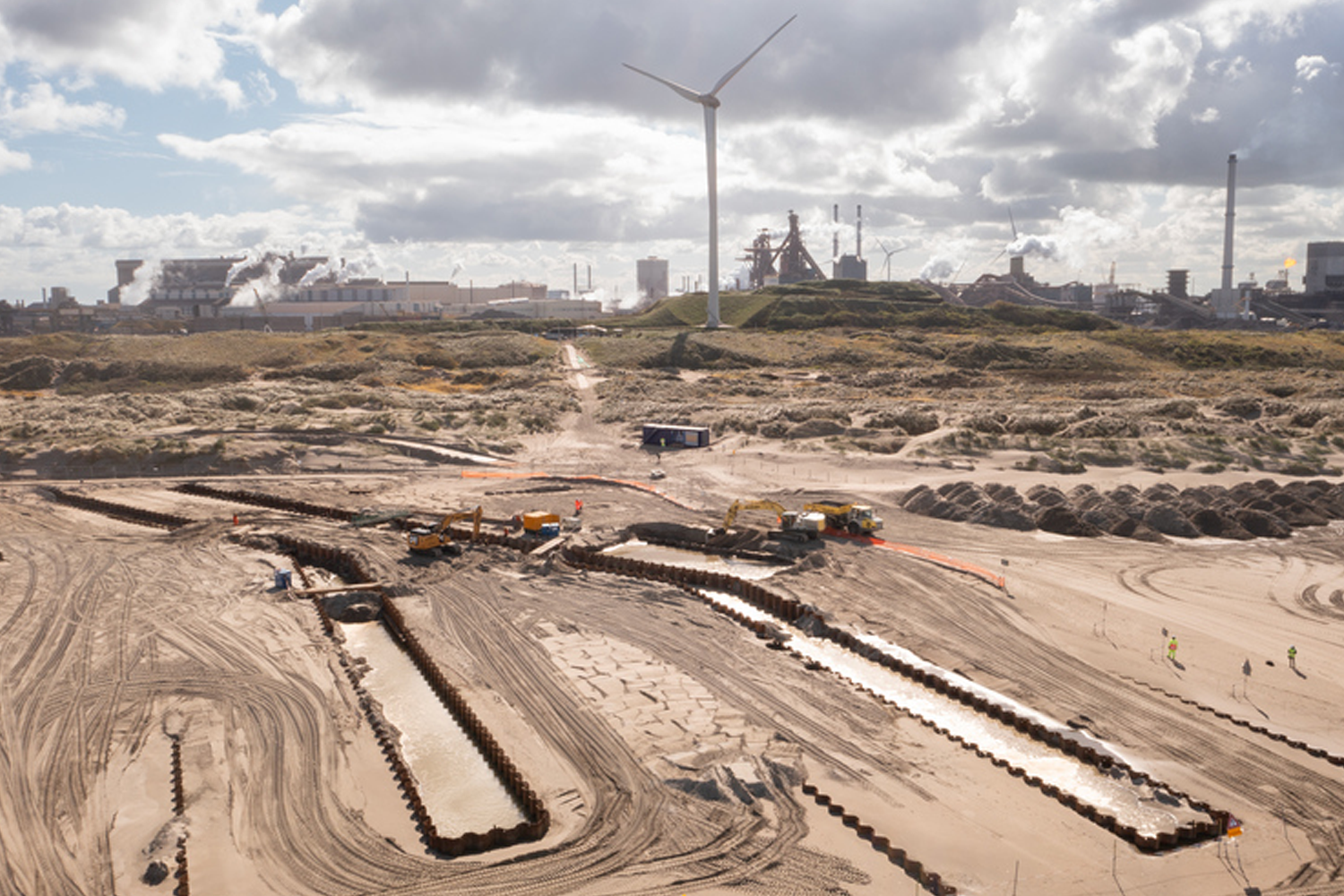 Foto 3 Sterk Velzen Cofferdam Damwand Tennet